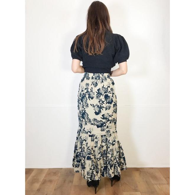 COCODEAL / ココディール フロッキーフラワーティアードフリル  