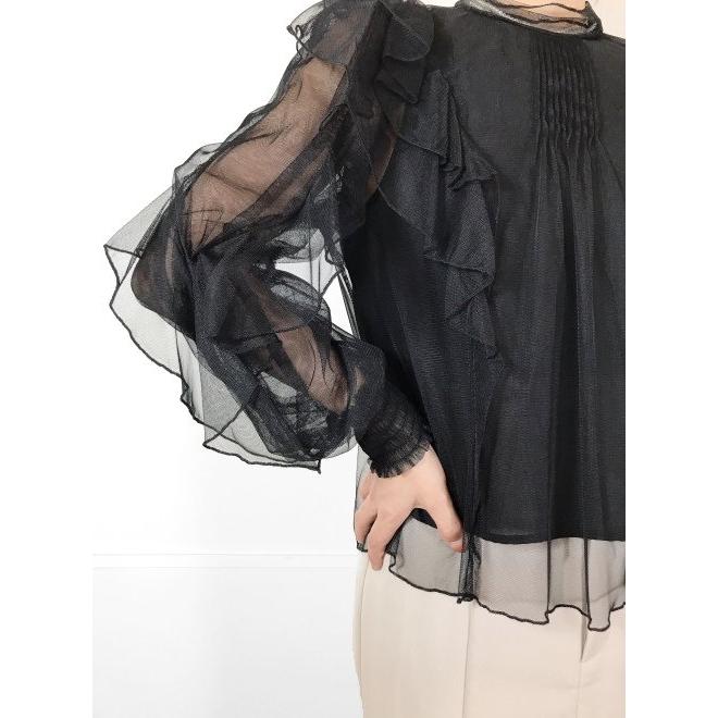 ココディール（COCO DEAL） チュールフリルブラウス 23秋冬. 73618291