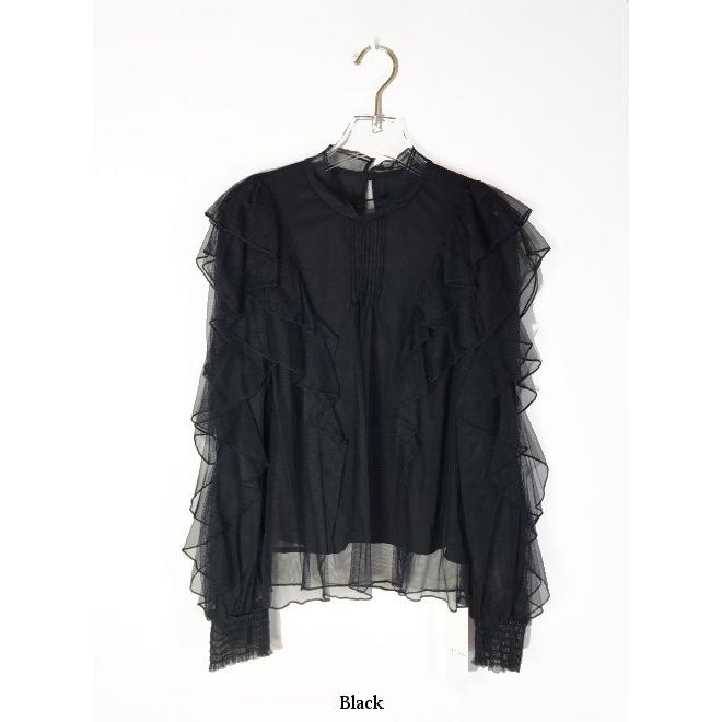 ココディール（COCO DEAL） チュールフリルブラウス 23秋冬. 73618291