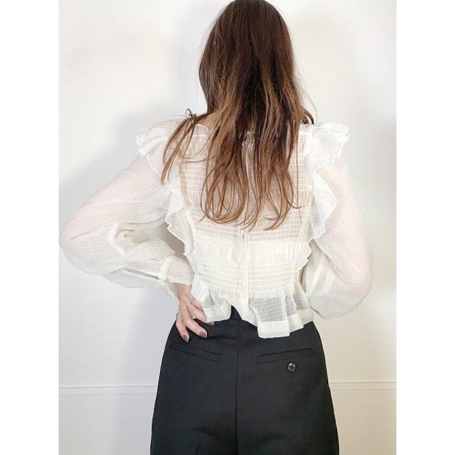 ココディール セール50%OFF! COCODEAL / シアーチェックフリル