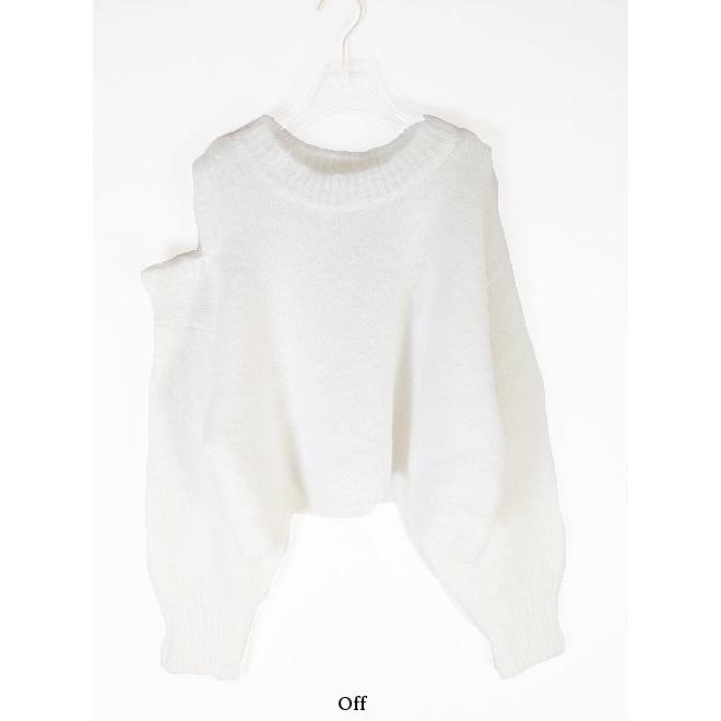ココディール セール20%OFF! COCODEAL / スリットショルダーモヘヤMIX 