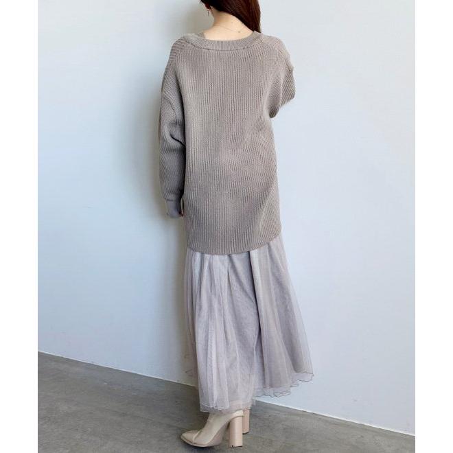 ココディール（COCO DEAL） ビッグニット×チュールワンピース 24春夏