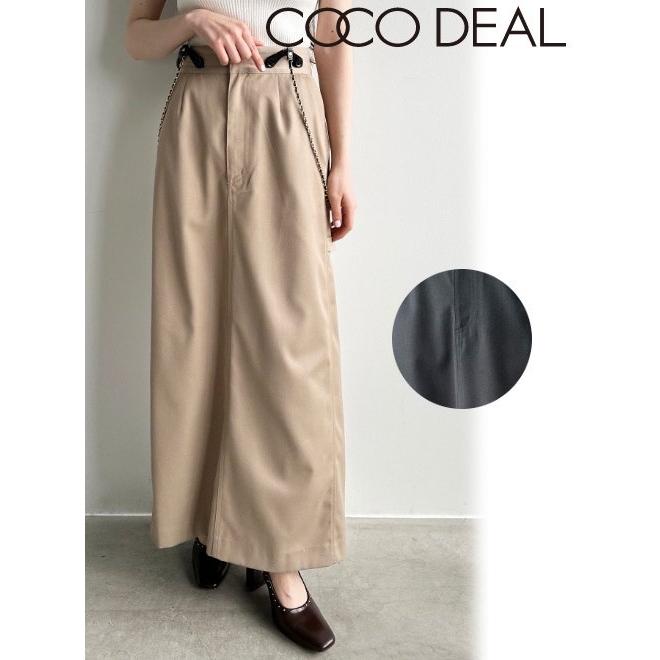 COCODEAL ココディール チェーンサスペンダー付きタイトスカート 