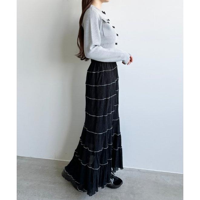 【新品未使用タグ付】COCO DEALシアーシャーリングメローティアードスカート COCO DEAL シアーシャーリングメローティアードスカート