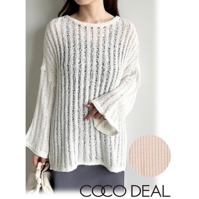 ココディール COCODEAL テープヤーンルーズニット 24春夏. 74231244 