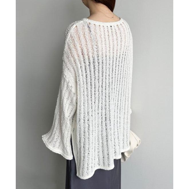 ココディール COCODEAL テープヤーンルーズニット 24春夏. 74231244 