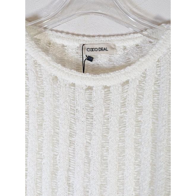 ココディール COCODEAL テープヤーンルーズニット 24春夏. 74231244 