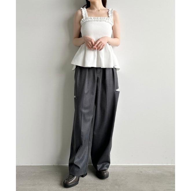 ココディール（COCO DEAL） (セール30%OFF) フリルペプラムニット