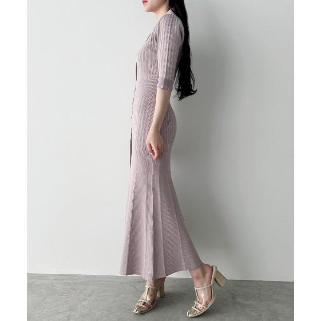 ココディール（COCO DEAL） モールカラーリブフレンチニットワンピース