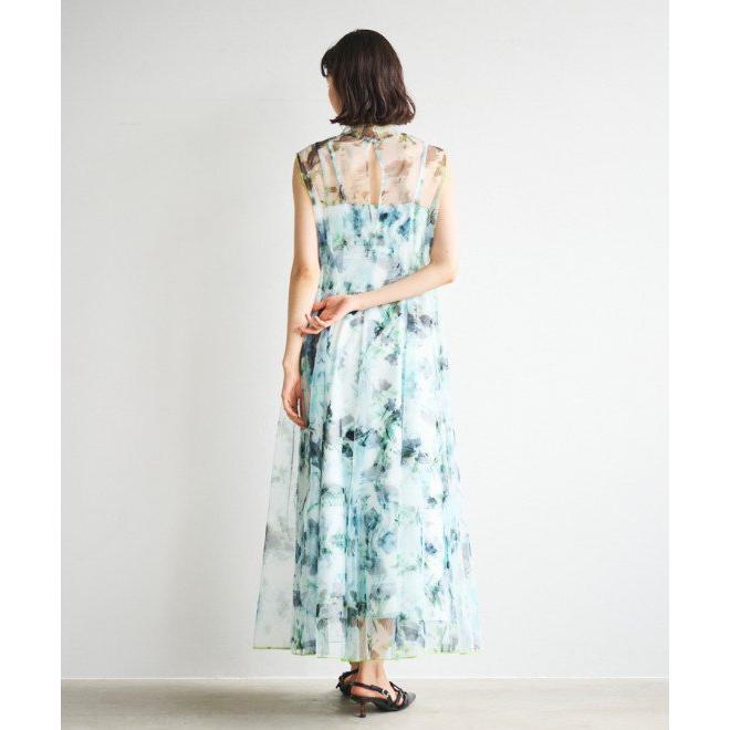 ココディール（COCO DEAL） アートプリントチュールレイヤーワンピース