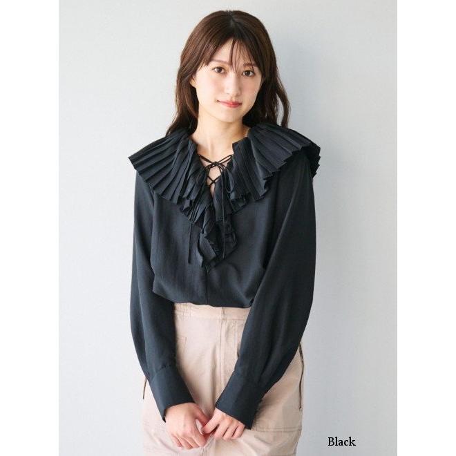 専用　完売　ココディール　新品タグ付　ラッフルフリルブラウス ココディール（COCO DEAL） (セール30%OFF) プリーツフリルブラウス 24