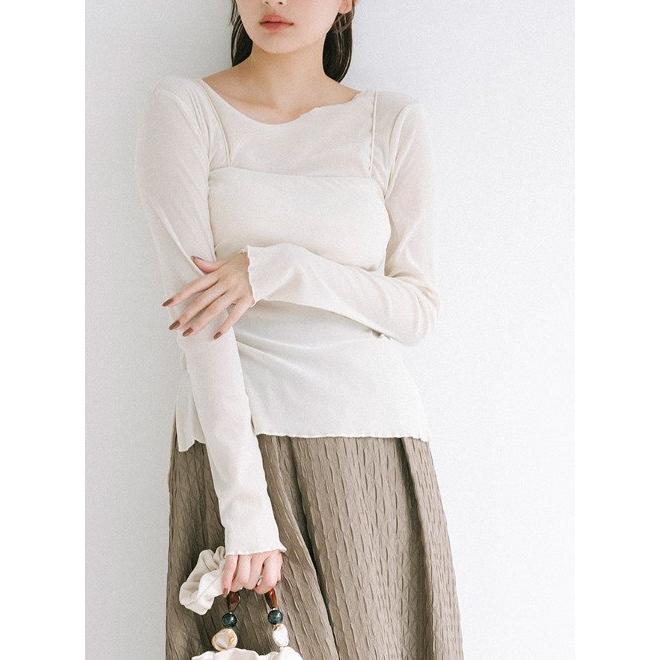 ココディール（COCO DEAL） シアーベロアブラトップレイヤーロンT 24