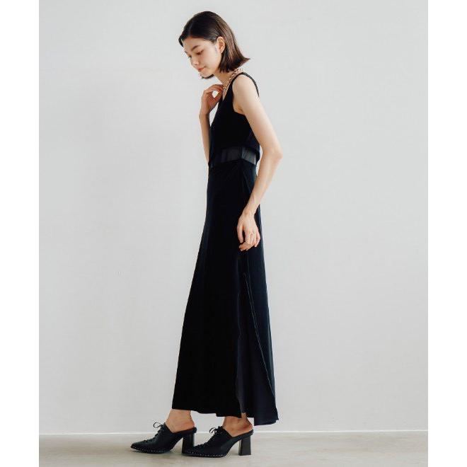 ココディール COCODEAL ベロアシアースリットチュールレイヤー  