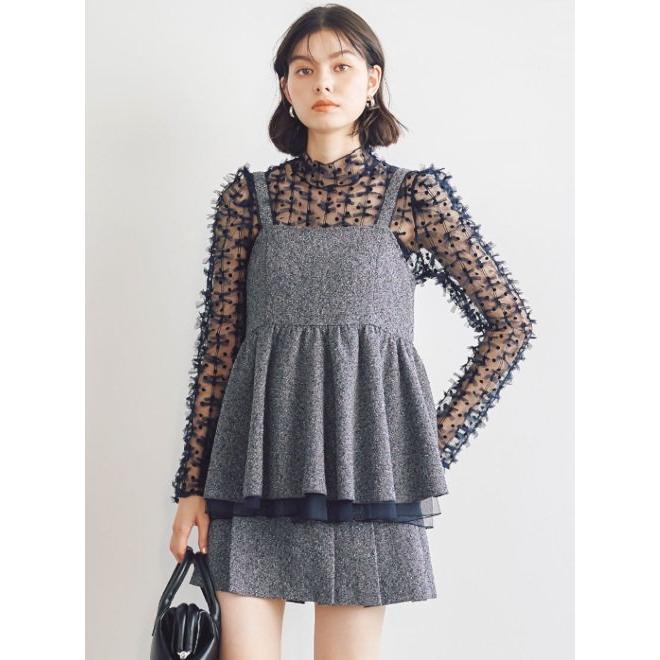 ココディール（COCO DEAL） (セール50%OFF) ネップツイードペプラム