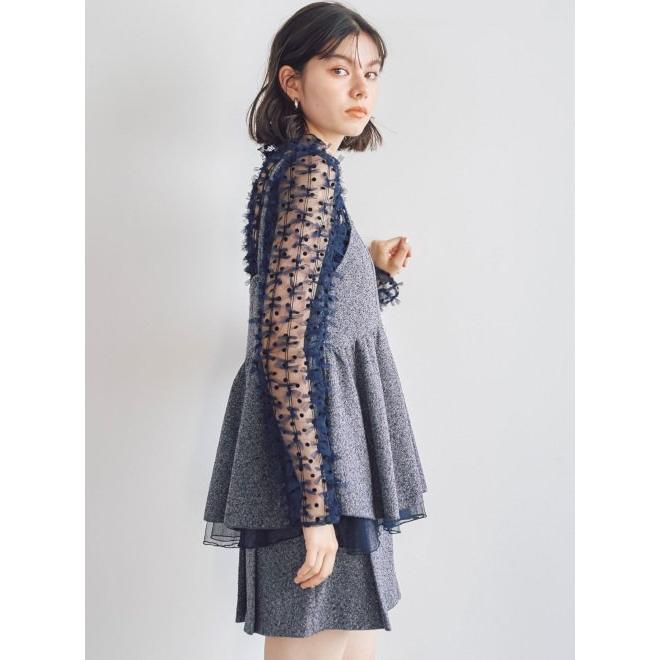 ココディール（COCO DEAL） (セール50%OFF) ネップツイードペプラム