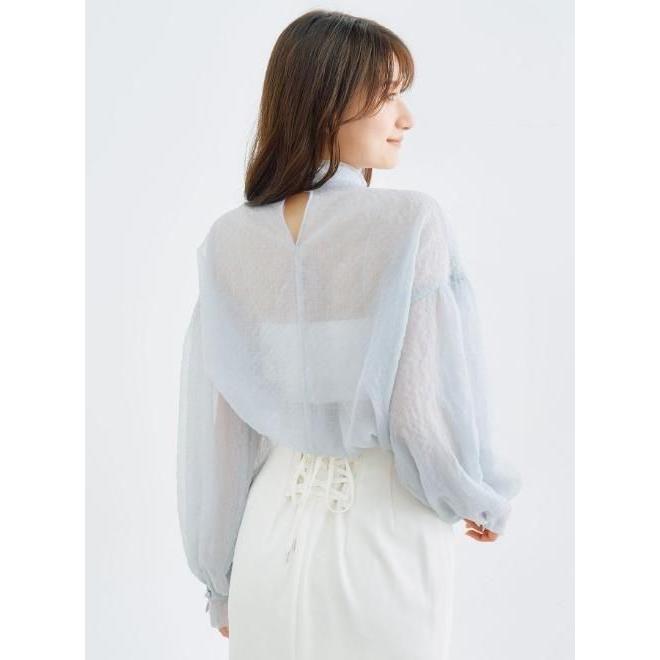 ココディール（COCO DEAL） (セール50%OFF) シアーリボンブラウス 25春