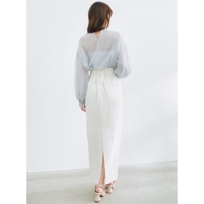 完売ココディール新品タグ付ティアードリボンブラウス25ss