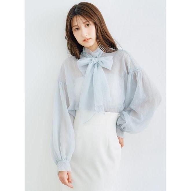 【最終値下げ】 完売品 ココディール シアーフリルブラウス ピンク 美品 完売 ココディール 新品タグ付き シアーフリルブラウス ピンク