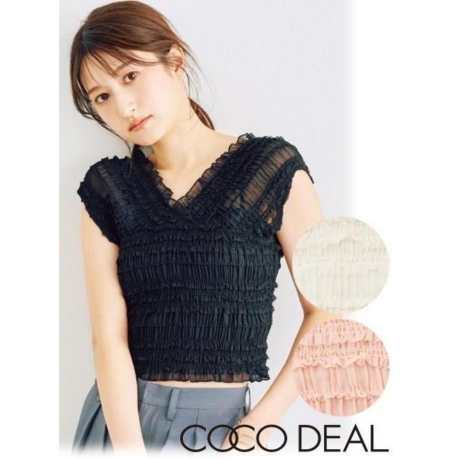 【新品タグ付き】ココディール　オフショルタックカットソー　ブラック ココディール（COCO DEAL） 土日も即日発送/COCODEAL オフショルタック