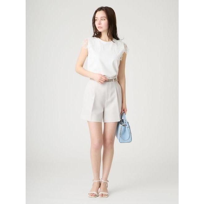 セルフォード　ホワイト Tシャツ トップスレース　半袖 CELFORD（セルフォード） (セール30%OFF&300円OFF) レースショルダー