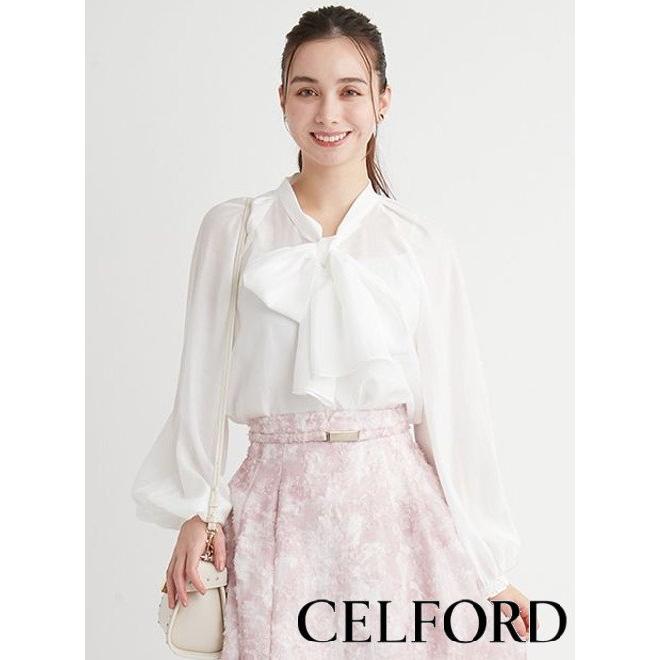 CELFORD / セルフォード ビックリボンセミシア―ブラウス 25春夏 CELFORD / セルフォード ビックリボンセミシア―ブラウス 25春夏