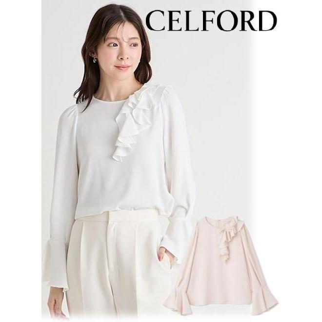 CELFORD（セルフォード） (10%OFF&PT5倍) アシメラッフルブラウス 25