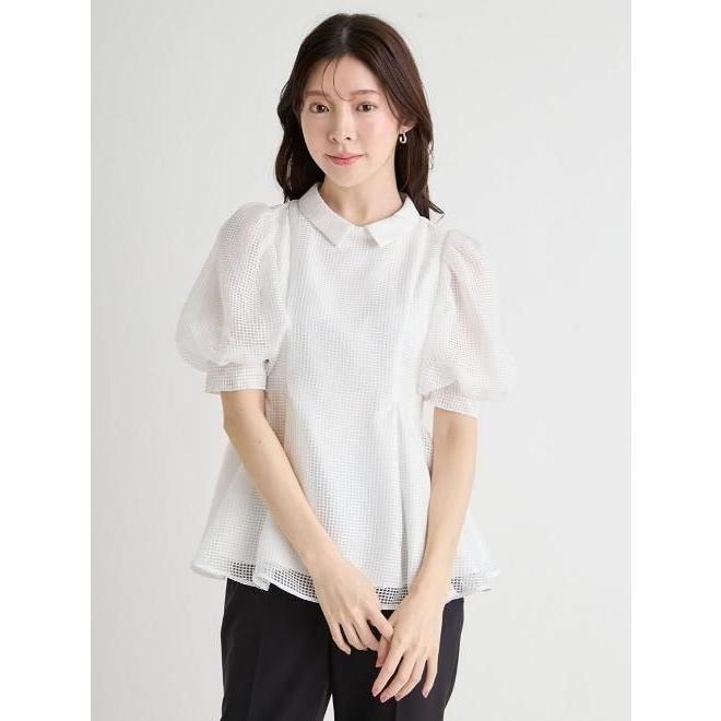 CELFORD 襟付きブラウス CELFORD（セルフォード） (期間限定10%OFF&300円OFF) 襟付きメッシュ