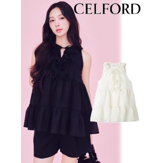 CELFORD（セルフォード） (10%OFF&300円OFF) ラッフルフリルネック