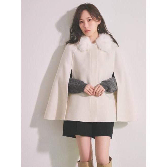 【6日まで値下げ】celford 5万2千円2way ケープコート ライトグレー 中古・古着通販】CELFORD (セルフォード) ケープAラインコート