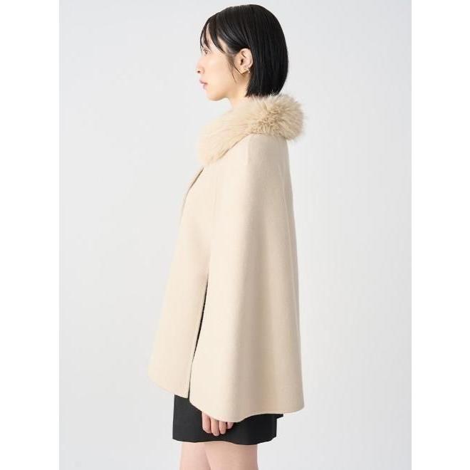 美品✨セルフォード　ケープコート　ファーポケット　ポンチョ　ウール　24年モデル CELFORD（セルフォード） ポンチョ ファーポンチョコート レディース