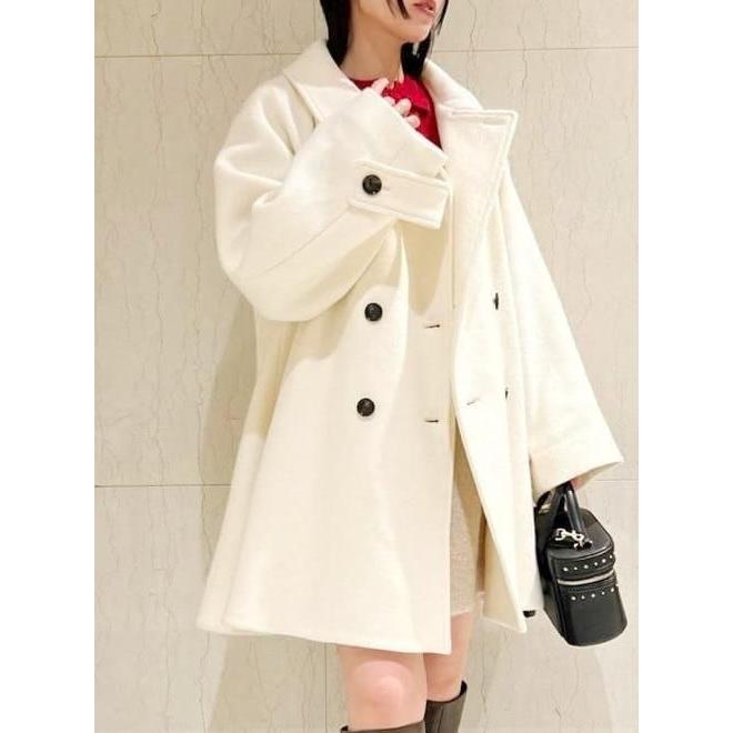 セルフォード　Aラインコート　一度着用のみ CELFORD / セルフォード Aラインウールミドルコート 25秋冬