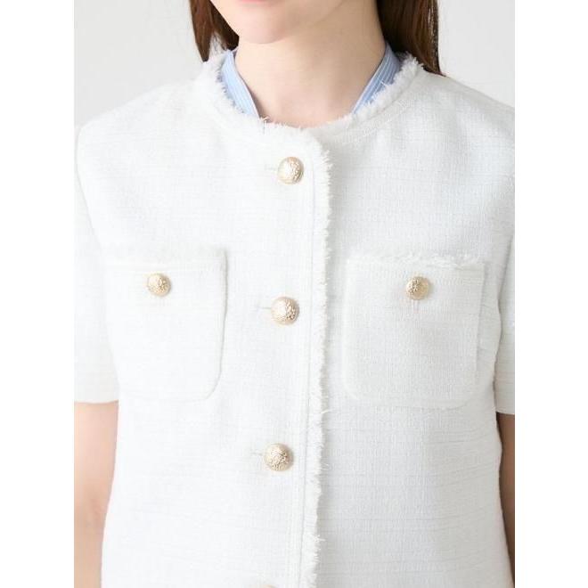 (期間限定10%OFF&300円OFF)  CELFORD  / セルフォード ハーフスリーブツイードジャケット  26春夏. CWFJ262043の画像