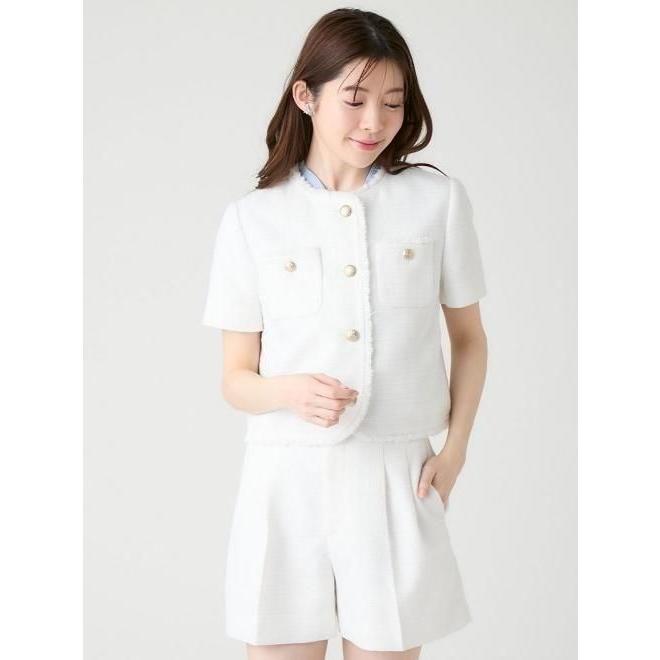 (期間限定10%OFF&300円OFF)  CELFORD  / セルフォード ハーフスリーブツイードジャケット  26春夏. CWFJ262043の画像