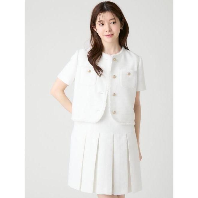(期間限定10%OFF&300円OFF)  CELFORD  / セルフォード ハーフスリーブツイードジャケット  26春夏. CWFJ262043の画像