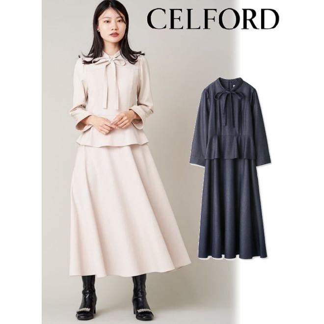 CELFORD /セルフォード ペプラムデザインデニムワンピース 23 CELFORD /セルフォード ペプラムデザインデニムワンピース 23