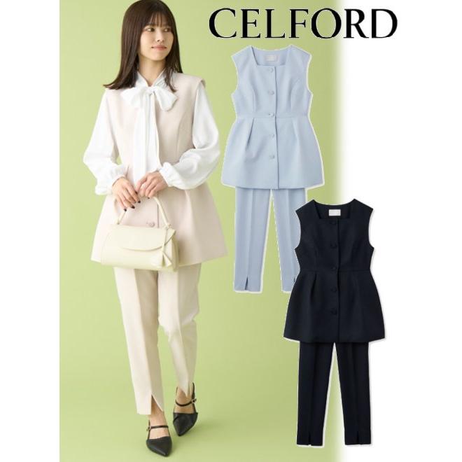 CELFORD / セルフォード タックデザインペプラムセットアップ 24 CELFORD / セルフォード タックデザインペプラムセットアップ 24