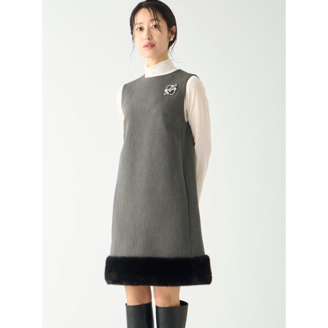 CELFORD (12%OFF＋300円OFF) / セルフォード 裾ファーミニワンピース 