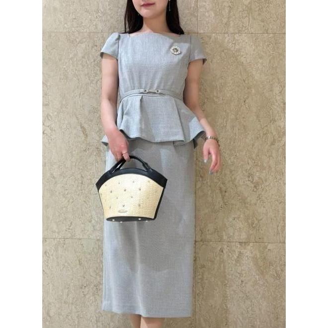 （三連休限定値下げ）ベルト付きアシメペプラムタイトワンピース Amazon.co.jp: [セルフォード] ベルト付きアシメペプラムタイト