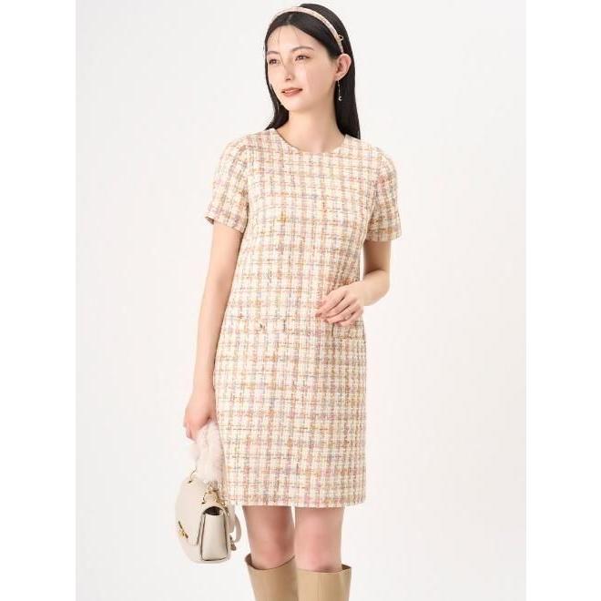 CELFORD / セルフォード ハーフスリーブツイードミニワンピース