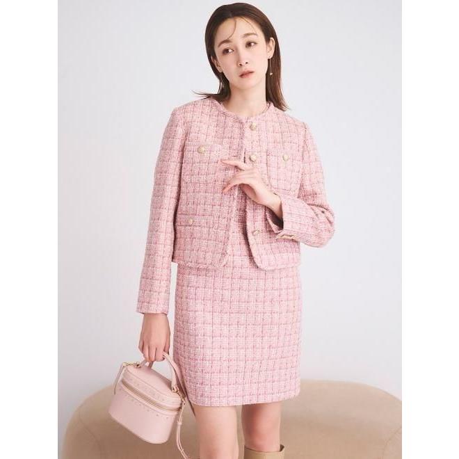 CELFORD / セルフォード ハーフスリーブツイードミニワンピース