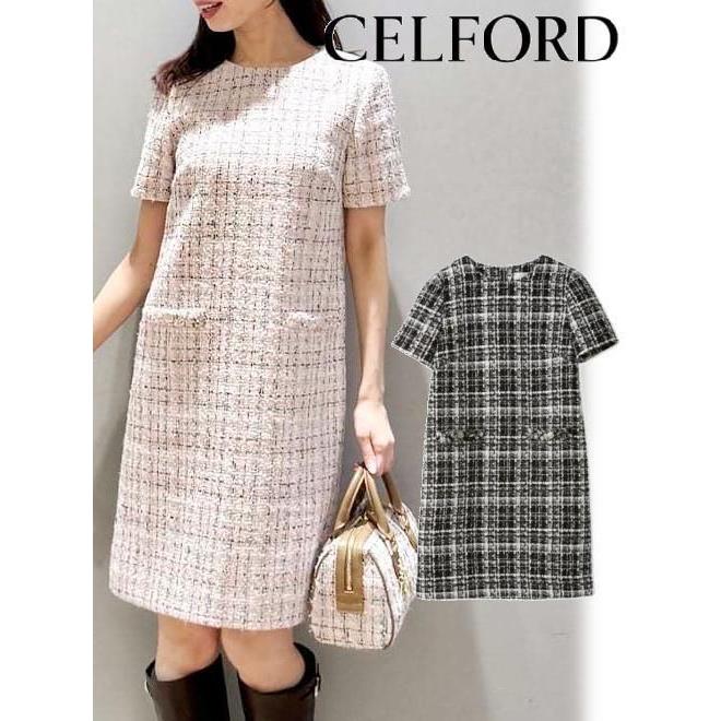 CELFORD（セルフォード） (10%OFF&300円OFF) ツイードミニワンピース