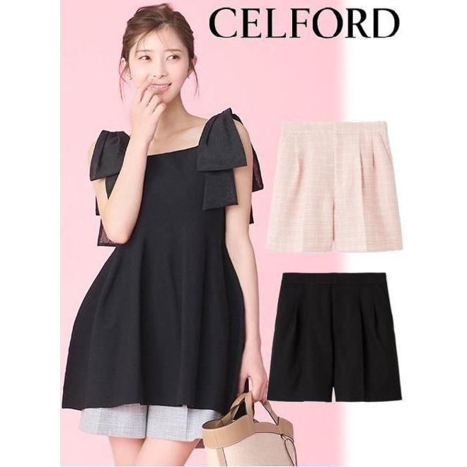 celford ツイードショートパンツ CELFORD (セール60%OFF&PT5) / セルフォード バリエーション