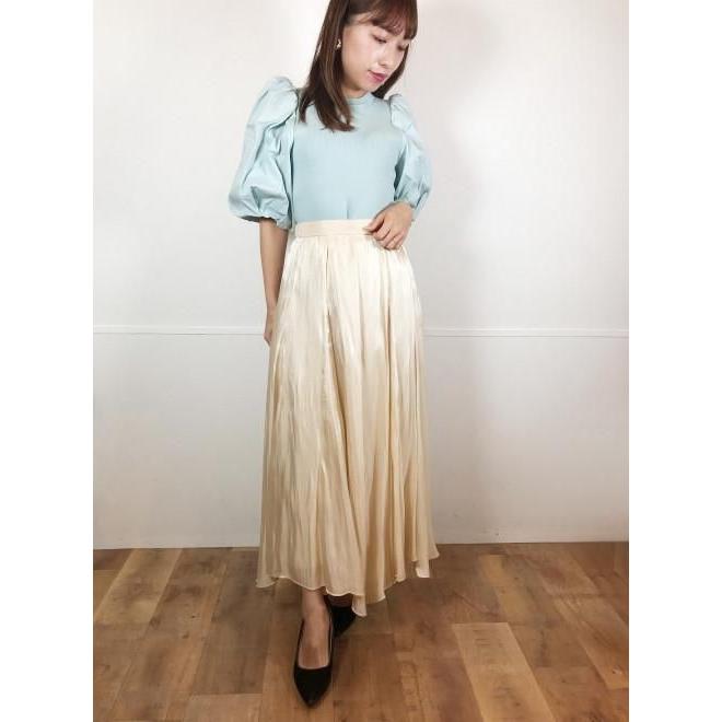 CELFORD（セルフォード） 光沢シアーフレアスカート 21春夏 CWFS211111