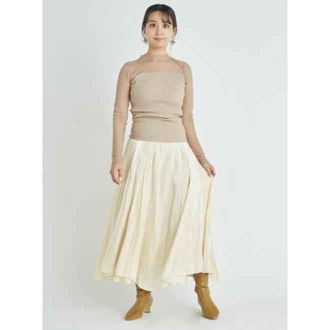 CELFORD（セルフォード） 光沢シアーフレアスカート 21春夏 CWFS211111