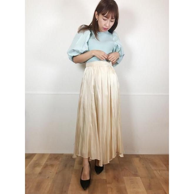 CELFORD（セルフォード） 光沢シアーフレアスカート 21春夏 CWFS211111