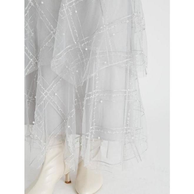 CELFORD / セルフォード パールスカート CELFORD（セルフォード）の「リボンパールチュールスカート（スカート