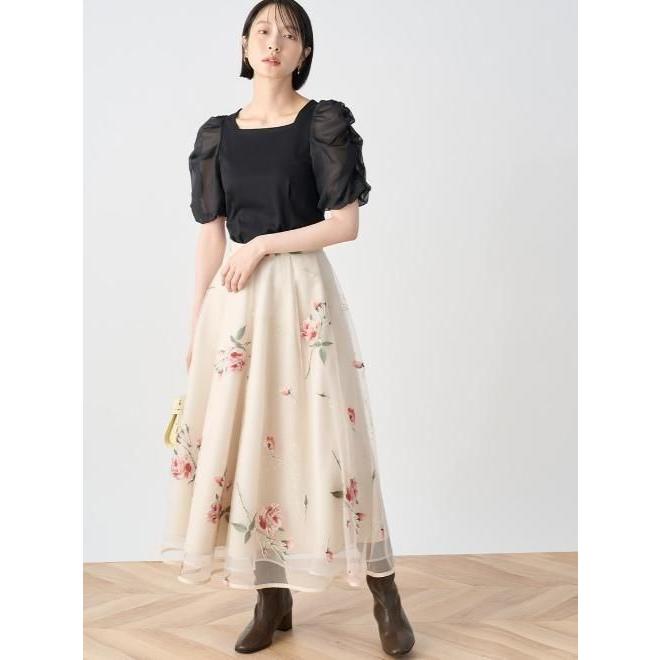 CELFORD / セルフォード P.J.REDOUTE Rosa刺繍チュールスカート