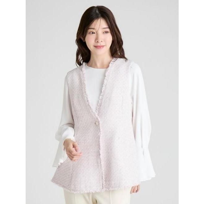 CELFORD（セルフォード） (10%OFF&PT5倍) フレアペプラムツイードジレ