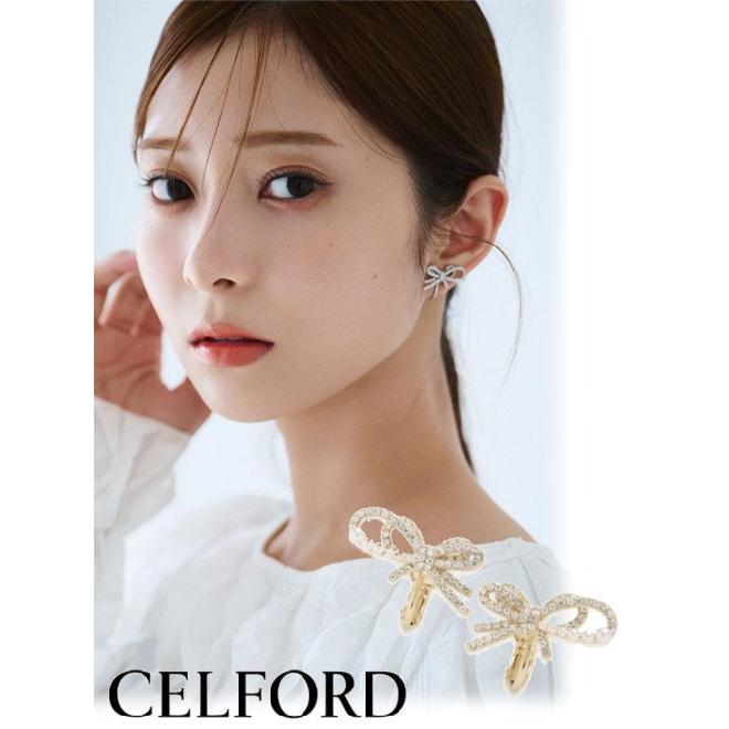 CELFORD（セルフォード） (12%OFF) アシンメトリーリボンイヤリング 24