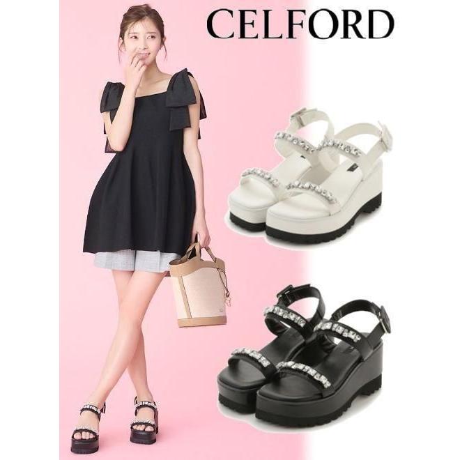 CELFORD / セルフォード ビジュー付きボリュームサンダル 25春夏